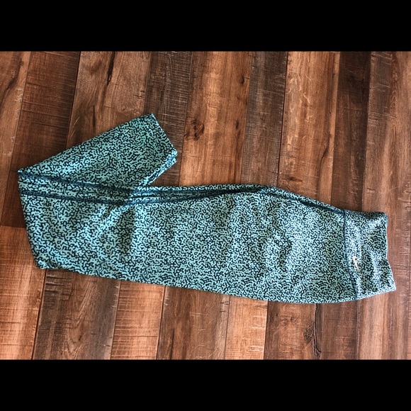 NIKE dri-fit teal/green printed leggings size XS - Picture 6 of 12